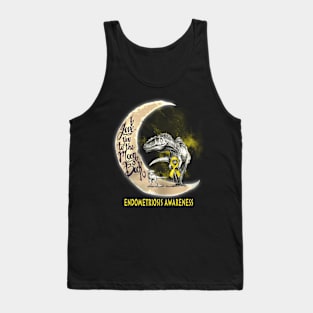 endometriosis dinosaur moon Tank Top